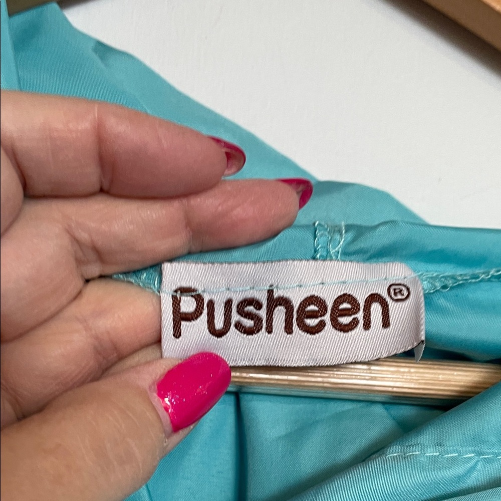 Pusheen Turquoise Hoodie Out of Office - Picture 2 of 7